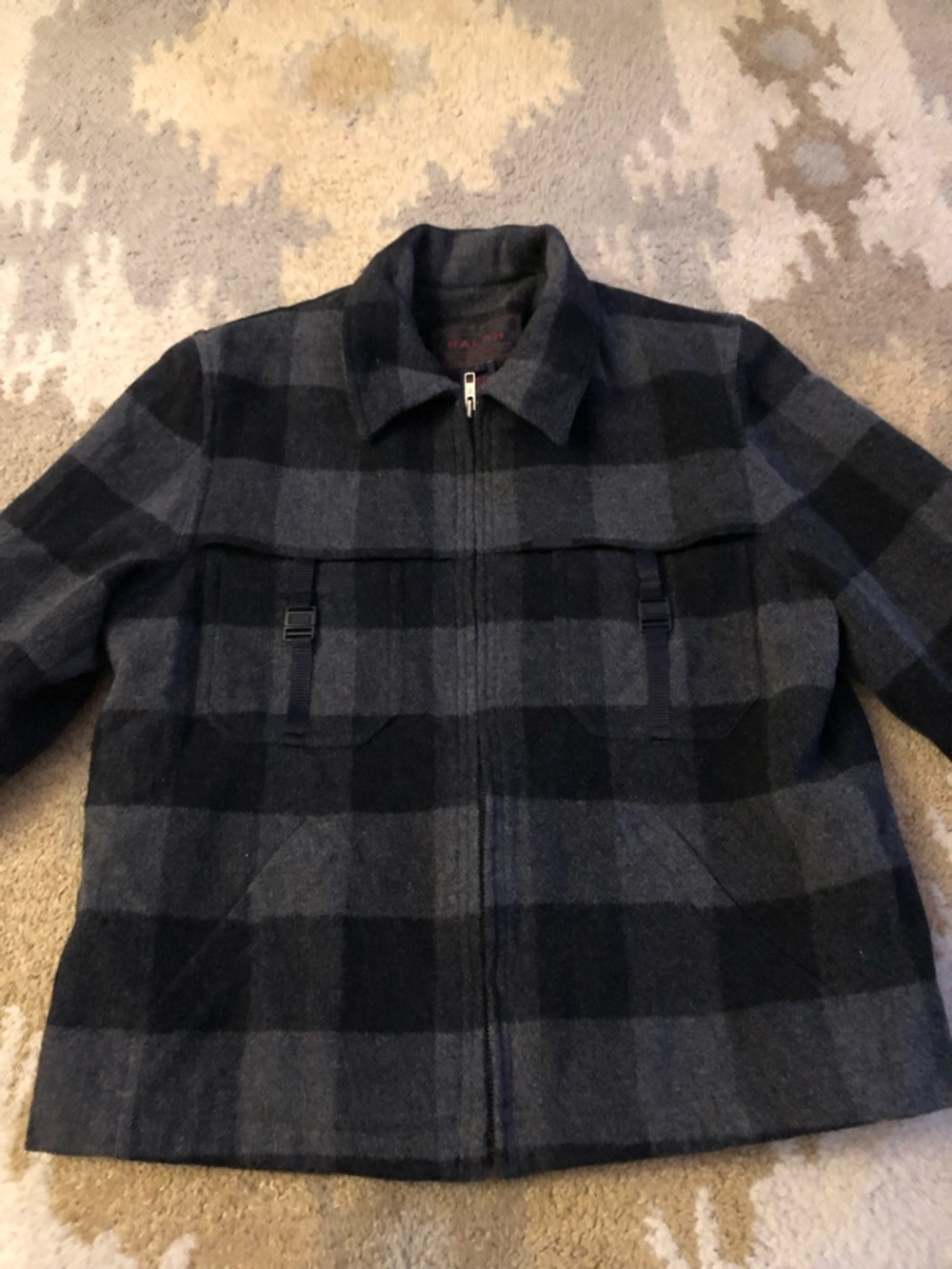 RALPH By Ralph Lauren Vintage Y2K Plaid Wool Blend Jacket Sz Small